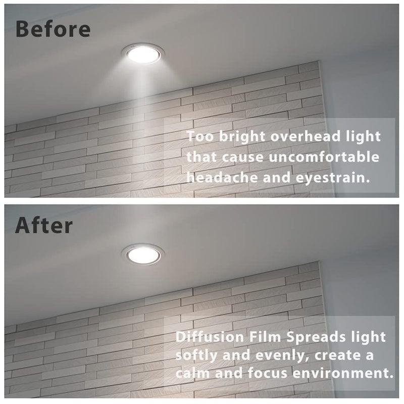 Luenir Adhesive Diffusion Film 8.2x11.8inches/ 21x30cm Soft Light Sheet Lighting Diffuser Filter for Softening Led Lights, 3 Pack - Image 3